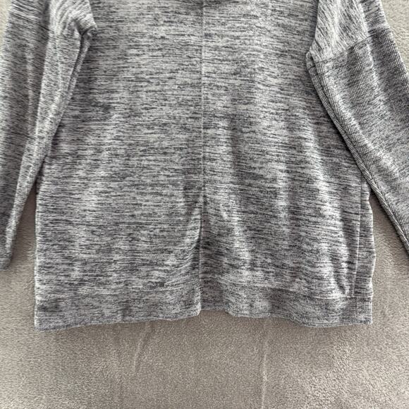 Athleta Sweater Women S Heather Gray Open Front Hoodie Cardigan Pockets Active - Picture 9 of 14